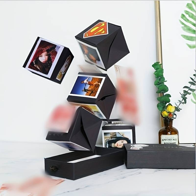 1pc Surprise Pop Up Gift Box - Creative Bounce Explosion Box With  Picture/Photo, DIY Cute Love Exploding Memory Gift Idea Kit